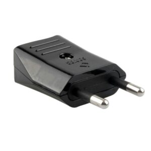 clavija macho sencilla negra 10a