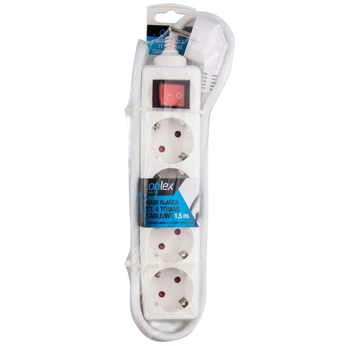 base multiple 4 tomas c/interruptor 1,5m base multiple 4 tomas c/interruptor 1,5m