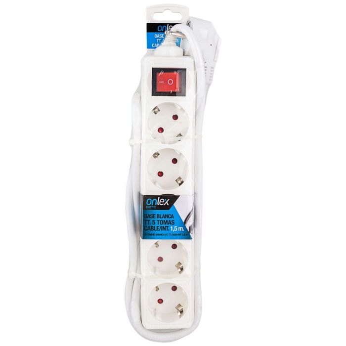 base multiple 5 tomas c/interruptor 1,5mt base multiple 5 tomas c/interruptor 1,5mt