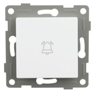 pulsador campana timbre empotrable blanco onlex