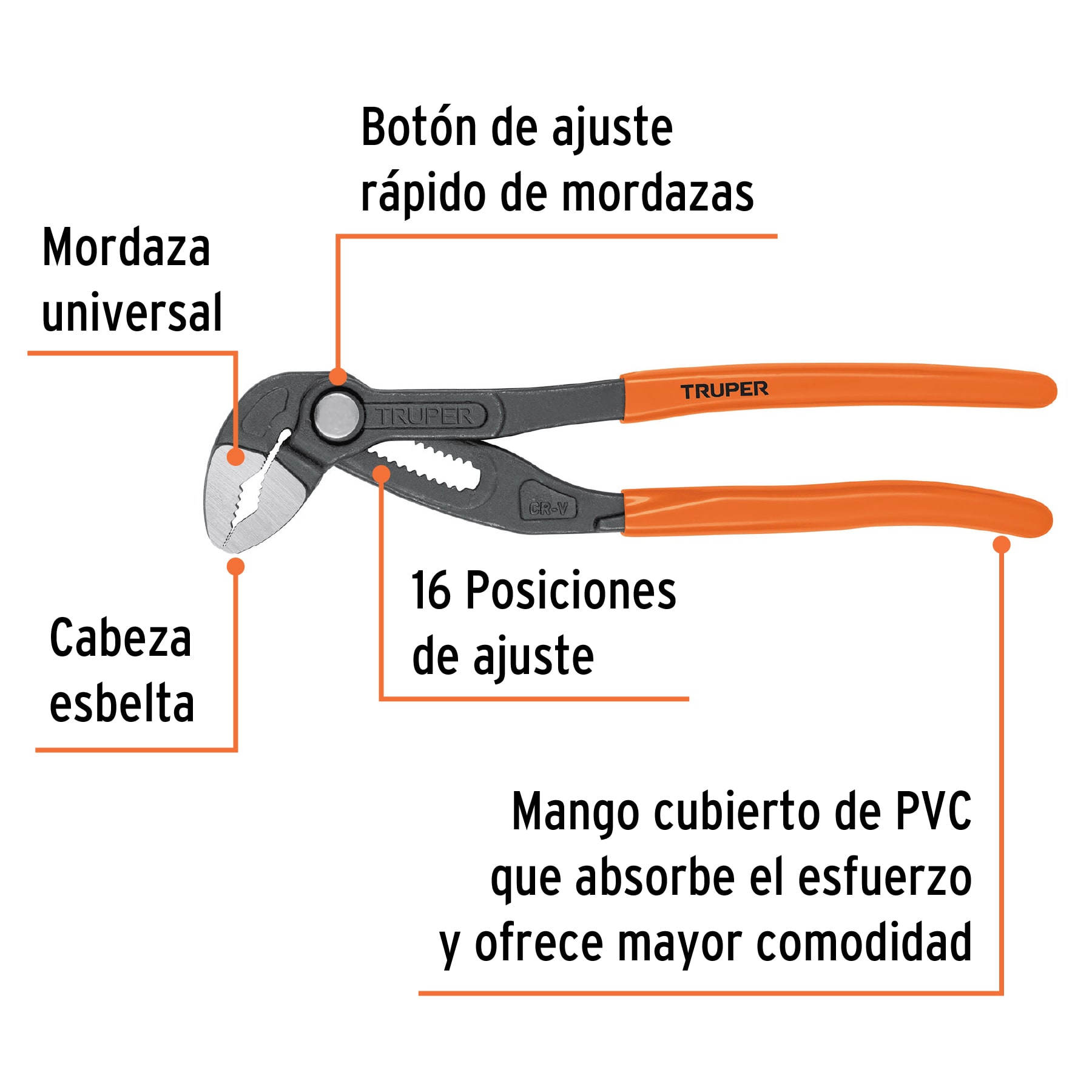 alicate ajustable pico de loro 250mm alicate ajustable pico de loro 250mm
