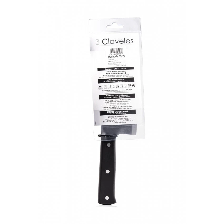 hachuela 3cv inox uniblock 15cm hachuela 3cv inox uniblock 15cm